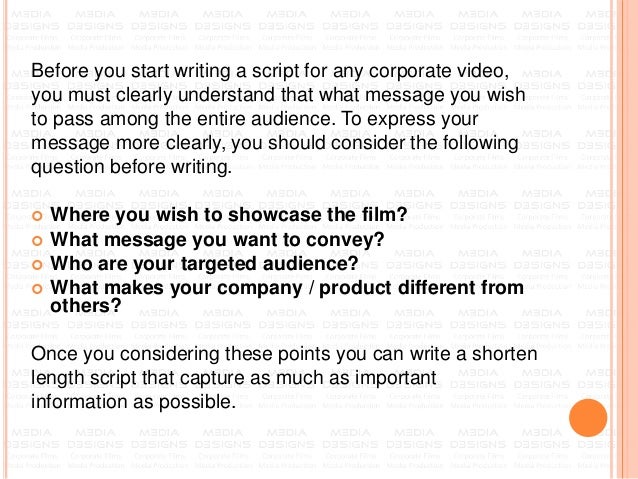 how to write a video script how to write a video script